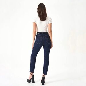 Rolla's | Dusters High‎ Rise Slim Fit Tapered Jeans Dark Blue Wash Size 30